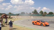 Cristiano Ronaldo shooting balls on the track with Jenson Button