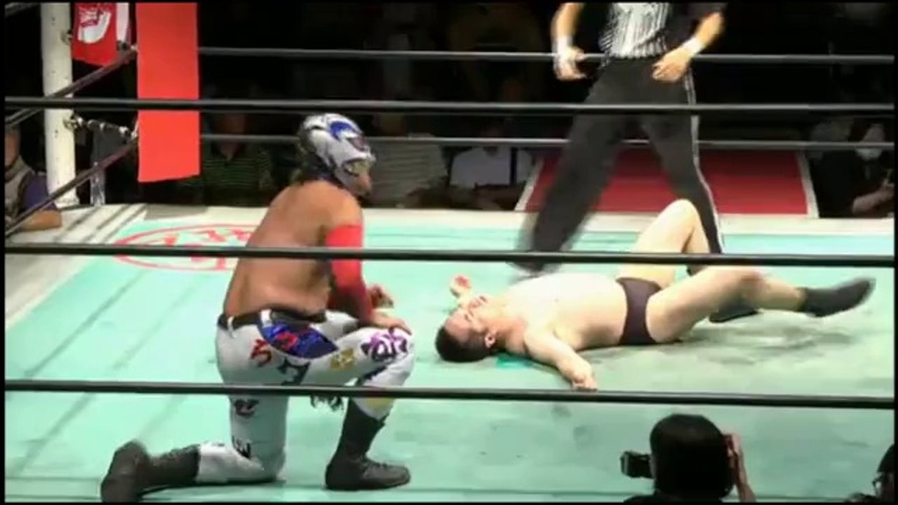 Bad Boy (Fujita "Jr" Hayato & Manjimaru) & Rasse vs. Kinya Oyanagi, Rui Hiugaji & Takeshi Minamino  (Michinoku Pro)