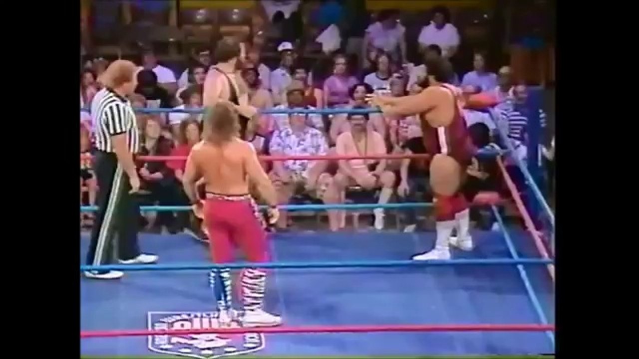 Midnight Rockers vs Pete Sanchez, Rick Renslow (1986.07 AWA)