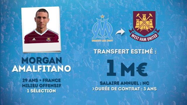 Officiel : Morgan Amalfitano quitte l'OM pour West Ham !