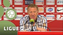 Conférence de presse Stade Brestois 29 - AS Nancy-Lorraine (2-0) : Alex  DUPONT (SB29) - Pablo  CORREA (ASNL) - 2014/2015