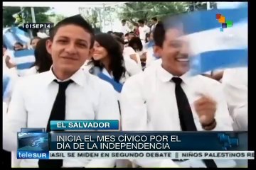 Inicia mes cívico en El Salvador por el día de la independencia