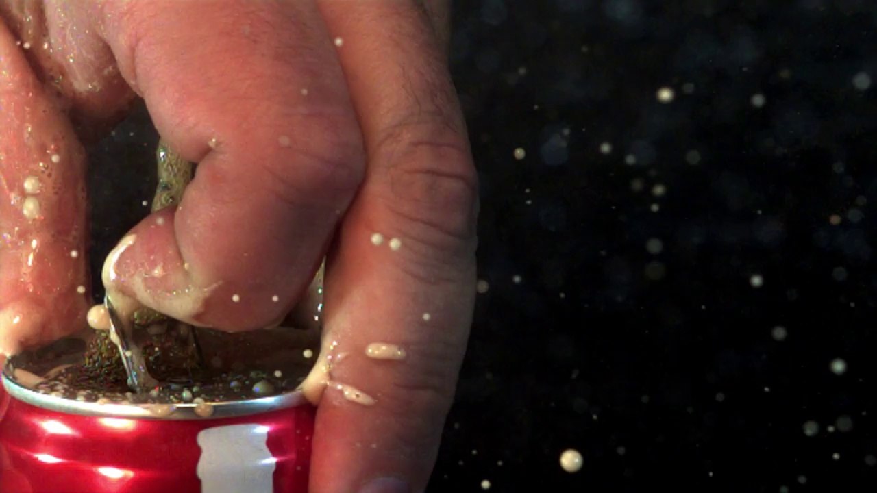 Last soda of the summer in slow motion