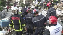 Rosny: images des pompiers sortant un blessé des gravats dimanche