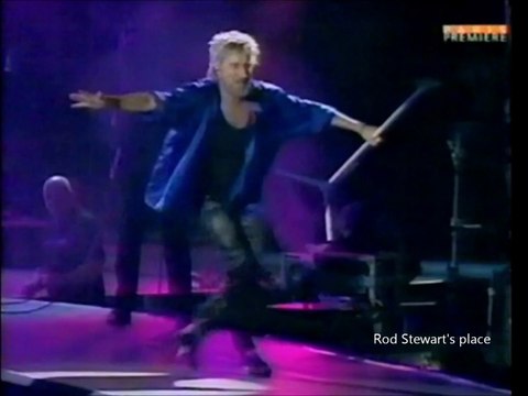 hot legs Rod Stewart live TV 1995 [rare]