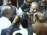 Javed Hashmi, Nawaz Sharif hug it out
