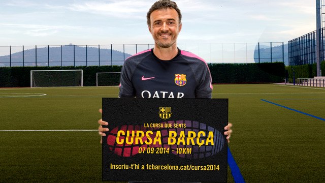 Luis Enrique, con la Cursa Barça 2014