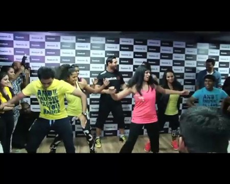 John Abraham Nargis launch Reebok fitness store