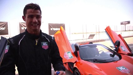 Jenson Button takes Cristiano Ronaldo for a spin!