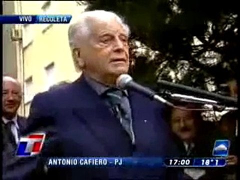 Antonio Cafiero en el Adios a Raúl Alfonsín