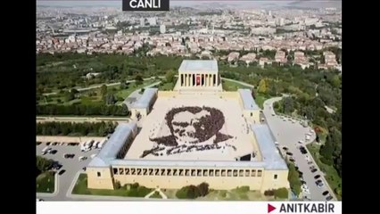 Anıtkabir'de 6 Bin Kişilik Dev Atatürk Portresi