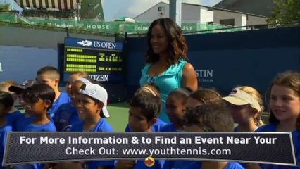 Laila Ali Runs Youth Clinic at US Open