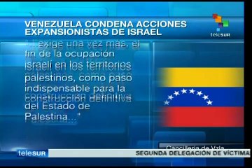 Venezuela condena acciones expansionistas de Israel
