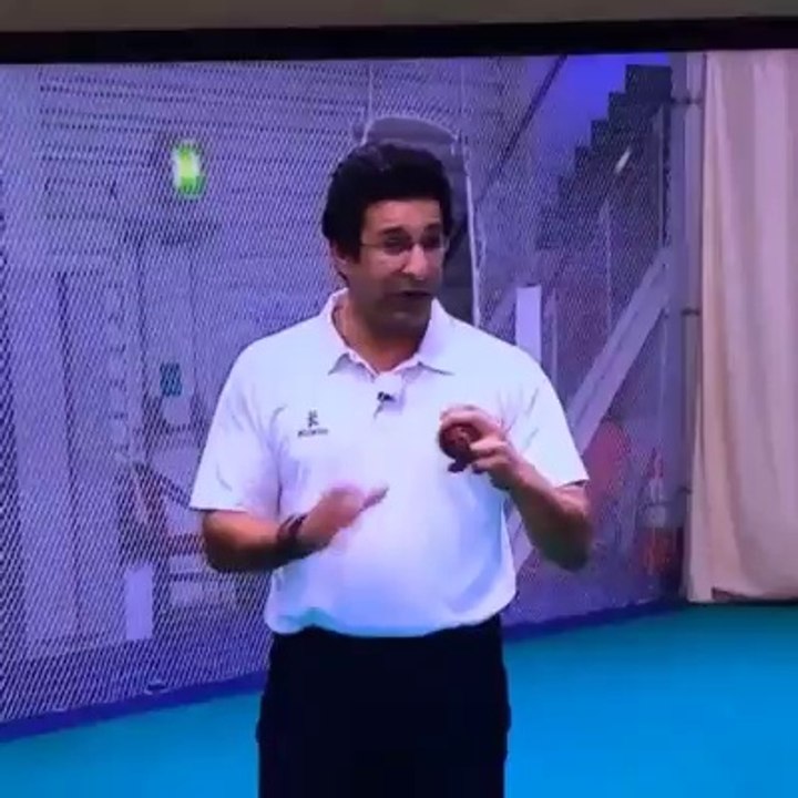 Wasim Akram showing his magic with the ball at the age of 48