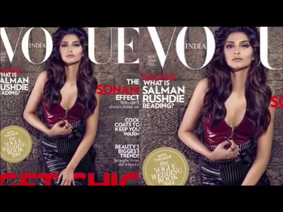 Sonam Kapoor Flaunt Deep Cleavage - Vogue 2014