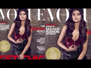 Sonam Kapoor Flaunt Deep Cleavage - Vogue 2014