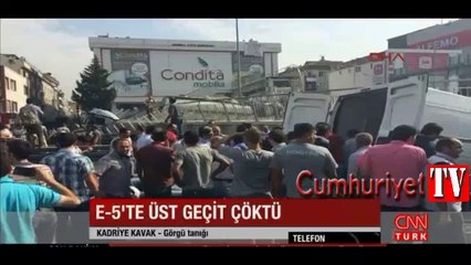 Avcılar'da üst geçit çöktü: Görgü tanıklarından ilk açıklamalar
