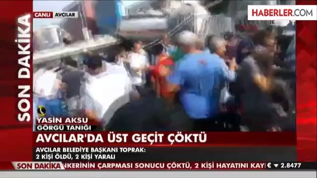 Avcılar'da Tankerin Çarptığı Üst Geçit Çöktü;2 Kişi Öldü Yaralılar Var(4)