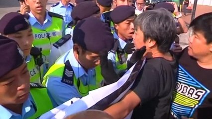 Scuffles break out at China World War Two ceremony