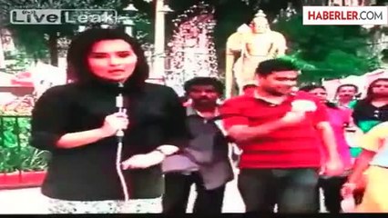 Yanına Gelen Adamı Gören Muhabir Dondu Kaldı