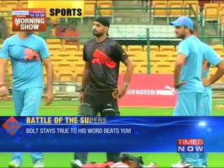 Bolt beats Yuvraj on cricket field