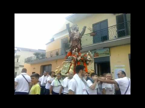 Gricignano (CE) - Festa S.Andrea 2014, riprende la processione dopo stop per maltempo (02.09.14)