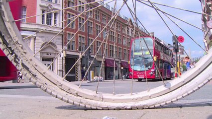 Fahrradfahrer in London leben gefährlich