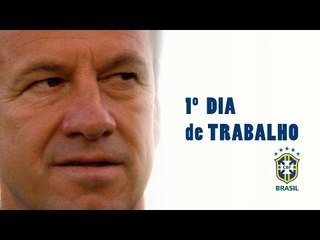 Dunga em seu primeiro dia após o retorno à Seleção