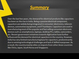 Aarkstore.com - India Electrical Capacitor Market Forecast and Opportunities, 2019