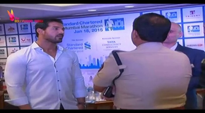 John Abraham @ Standard Chartered Mumbai Marathon 2015 Press Conference !