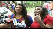 Rakhi Sawant & Carlyta Mouhini Play Football With Students