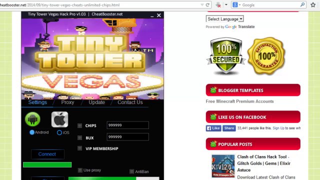 Tiny Tower Vegas Hacked Chips and Bux