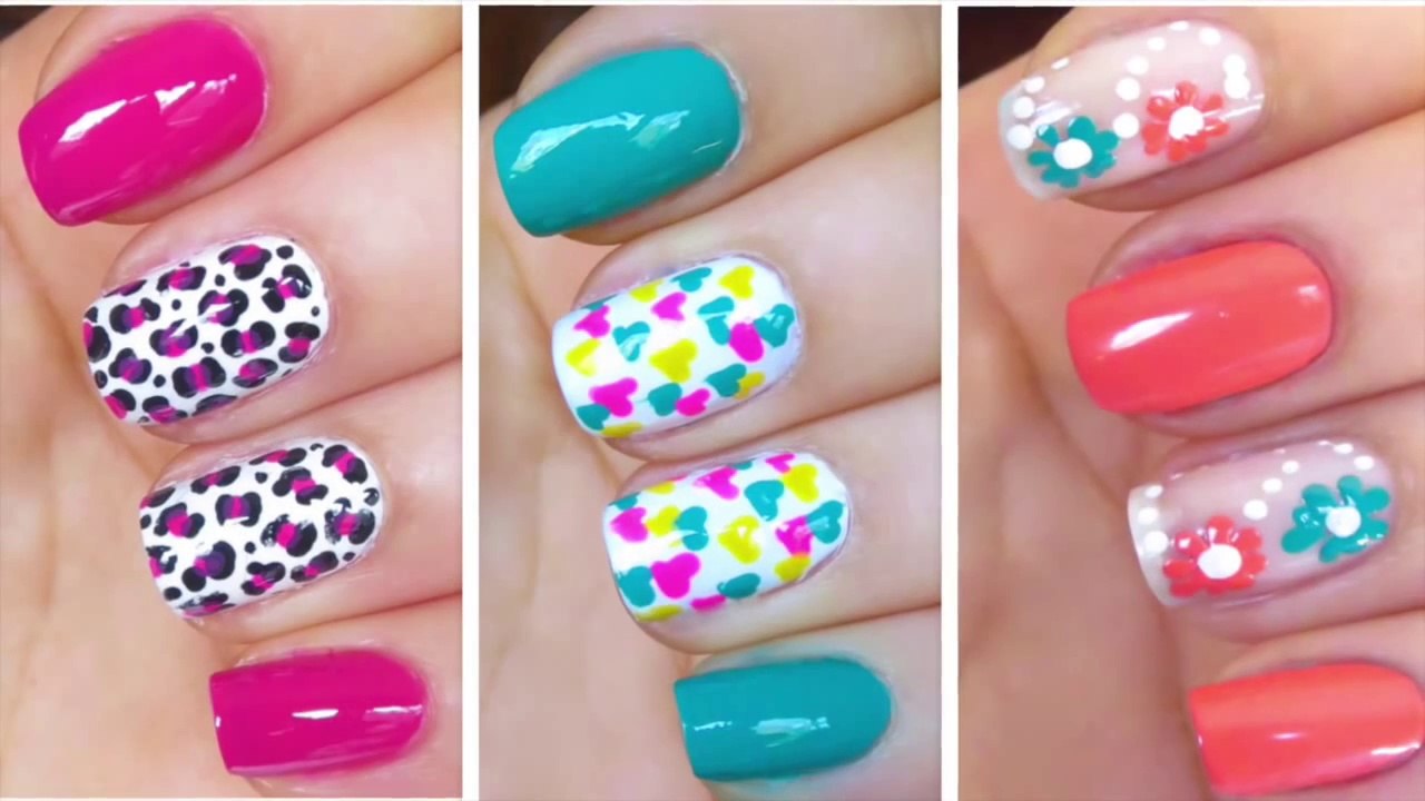 3 Unhas Decoradas para Primavera Verao 2018-2019!  #1 (Nail Arts Spring / Summer)