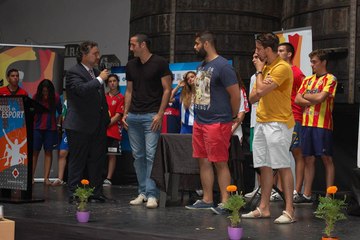 Ricard Muñoz i Aitor Egurrola, a la presentació de l'OK Lliga 2014/15