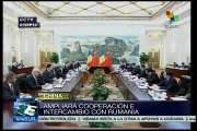 Firman China y Rumania convenios de cooperación en varios rubros