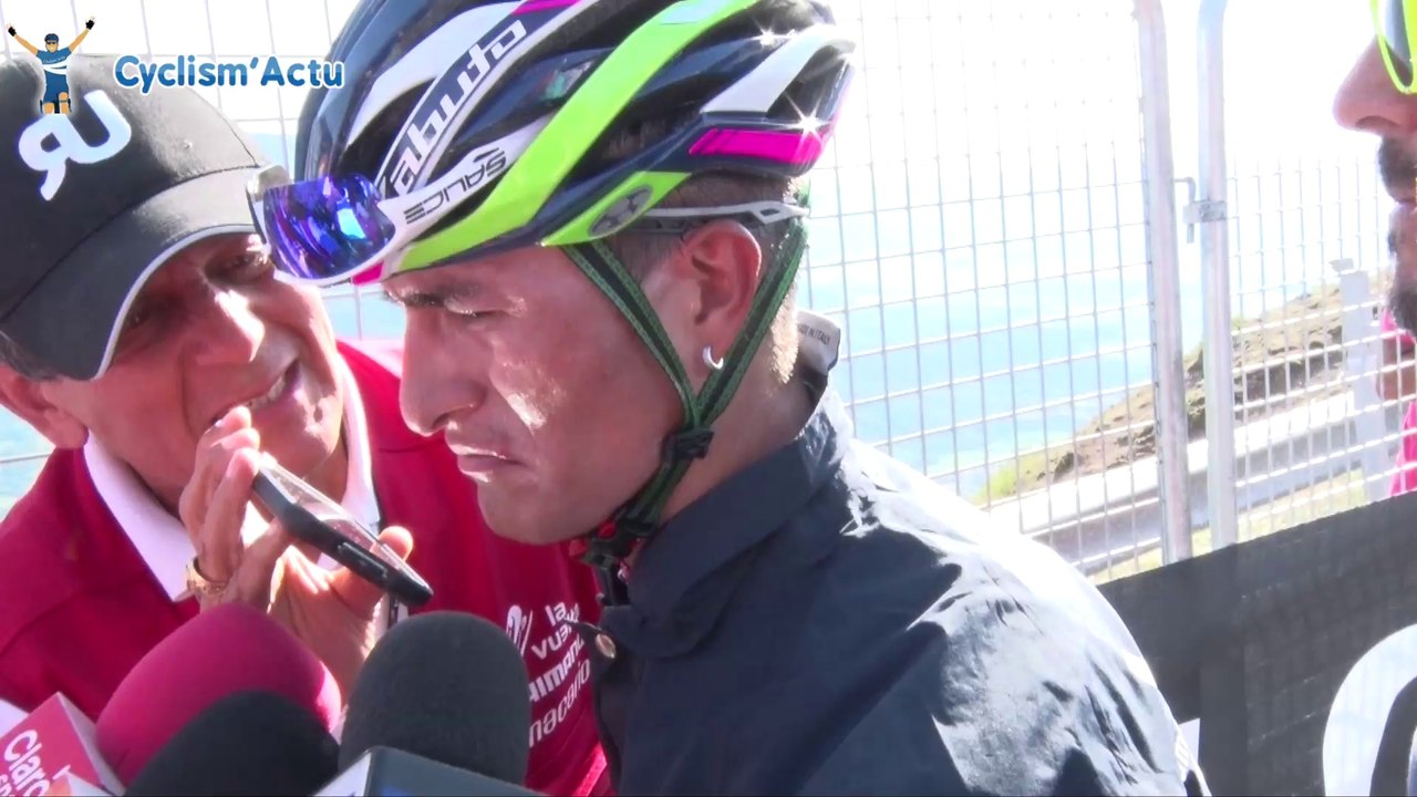 La Vuelta 2014 - Etape 11 - Winner Anacona à l'arrivée