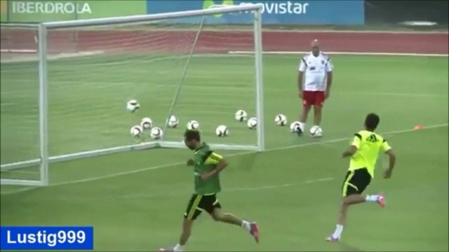 Diego Costa humiliates Iker Casillas in Spain training