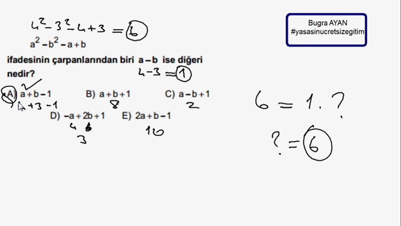 Pratik Matematik Çarpanlara Ayırma Soruları nasıl kolay yoldan çözülür ?