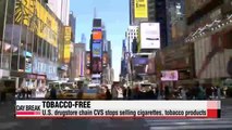 U.S. drugstore chain CVS stops selling cigarettes, tobacco products