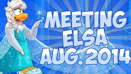 Club Penguin: Meeting Queen Elsa + Ice Palace Items
