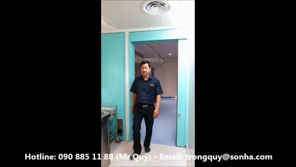 Bàn giao cửa tự động phòng mổ bệnh viện quốc tế mắt Nhật Bản