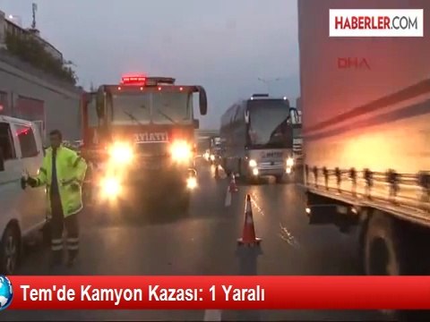 Tem'de Kamyon Yan Yattı, Uzun Araç Kuyrukları Oluştu