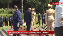 Erdoğan, Haydar Aliyev'in mezarını ziyaret etti
