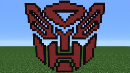 Minecraft Tutorial: How To Make The Autobot Logo (Transformers)