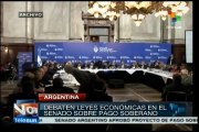 Argentina: Senado debate sobre leyes económicas y pago soberano