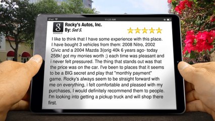 Rocky's Autos, Inc. Denver         Perfect         Five Star Review by Sed S.