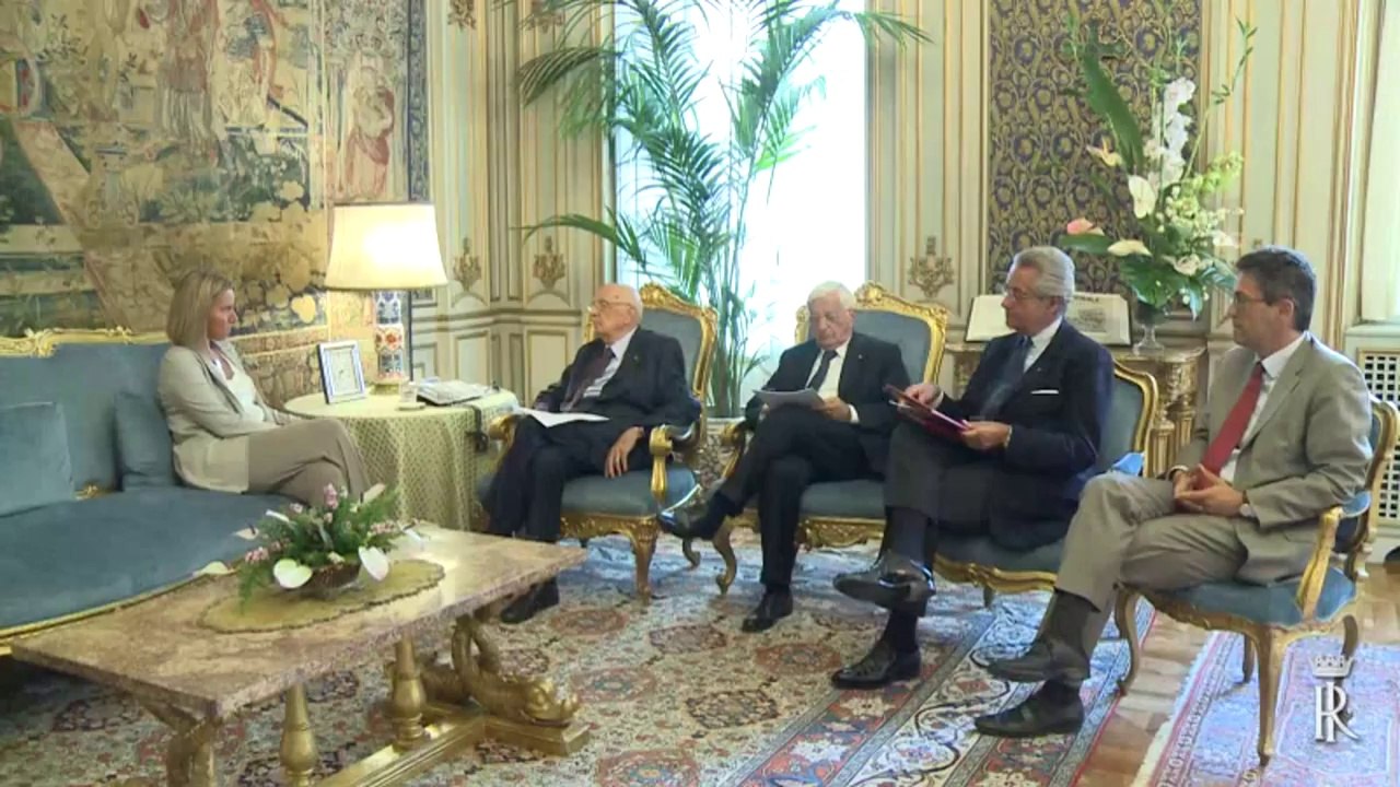 Roma - Incontro di Napolitano con l'Onorevole Dott.ssa Federica Mogherini (03.09.14)