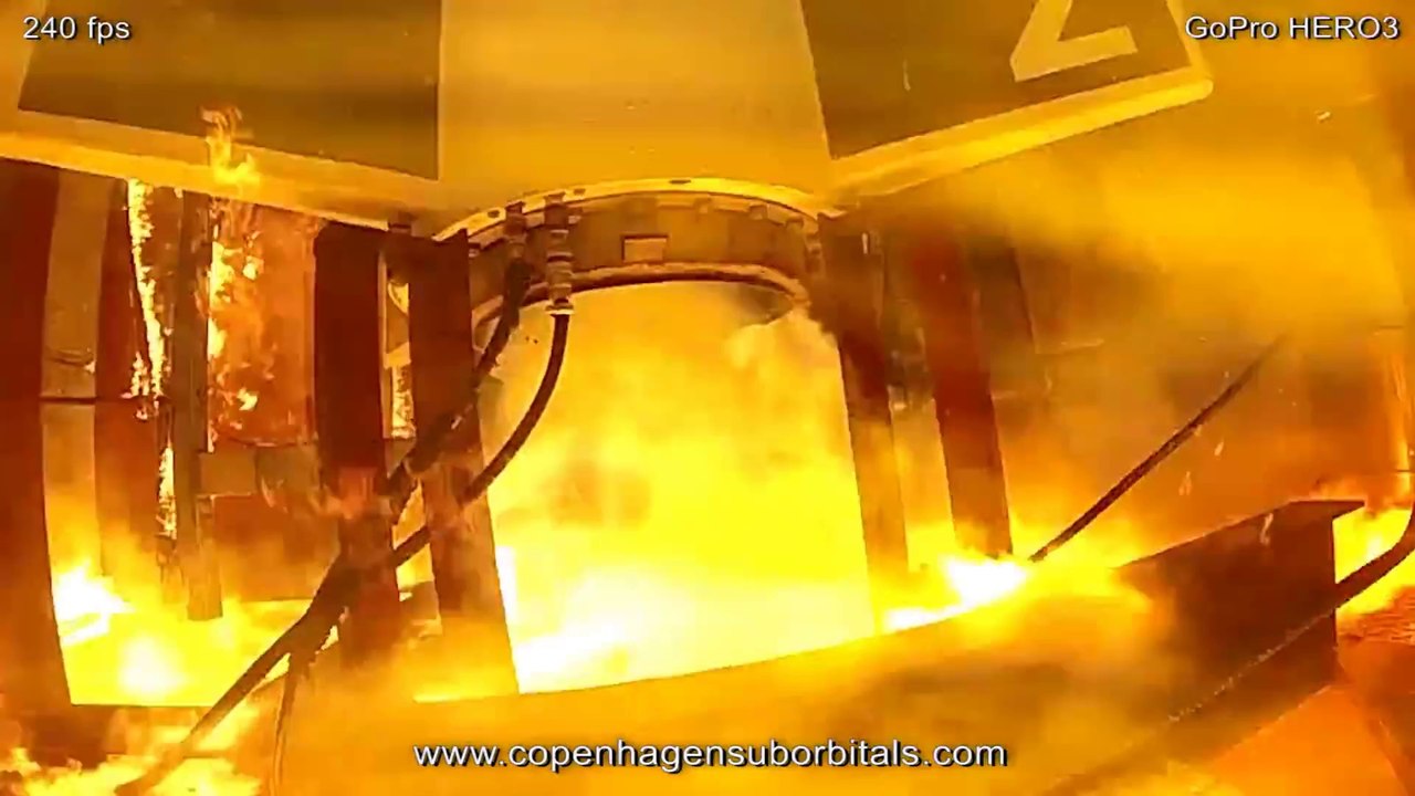 Lancement d'une fusée vu depuis le réacteur : chaud!