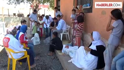 Yezidi aileler sağlık taramasından geçirildi