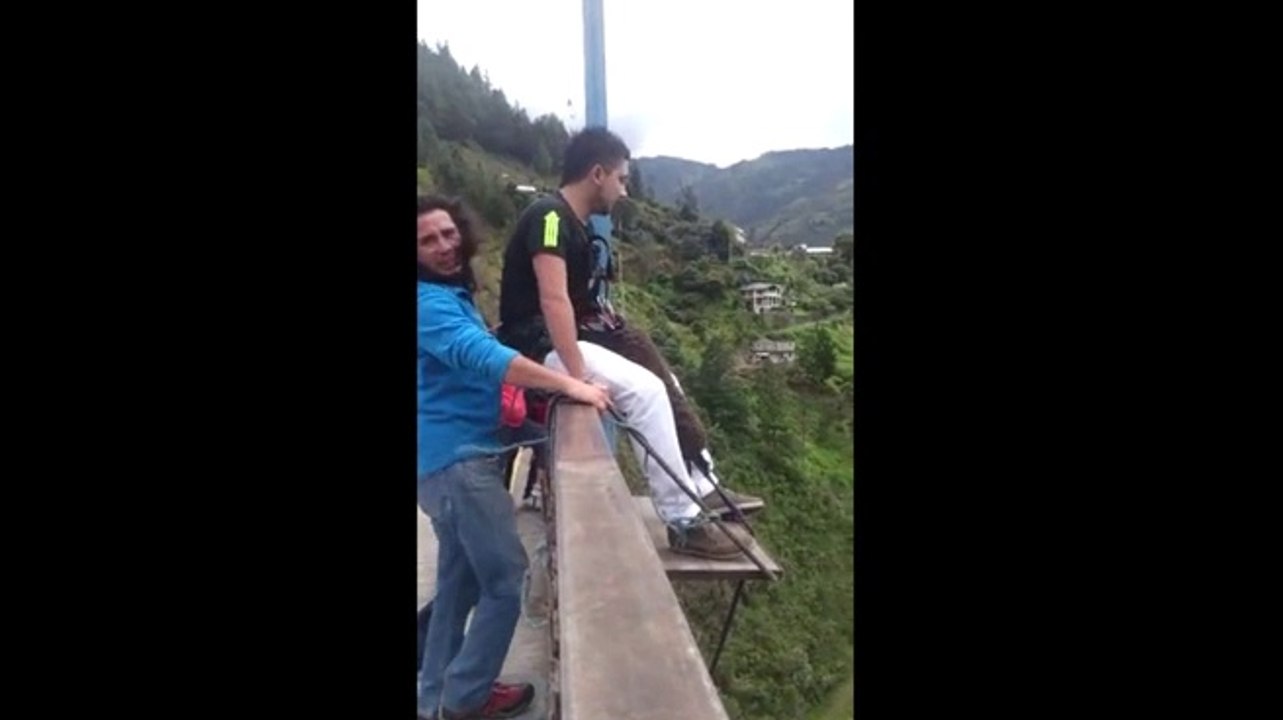 Worst "almost" bungee jump ever...